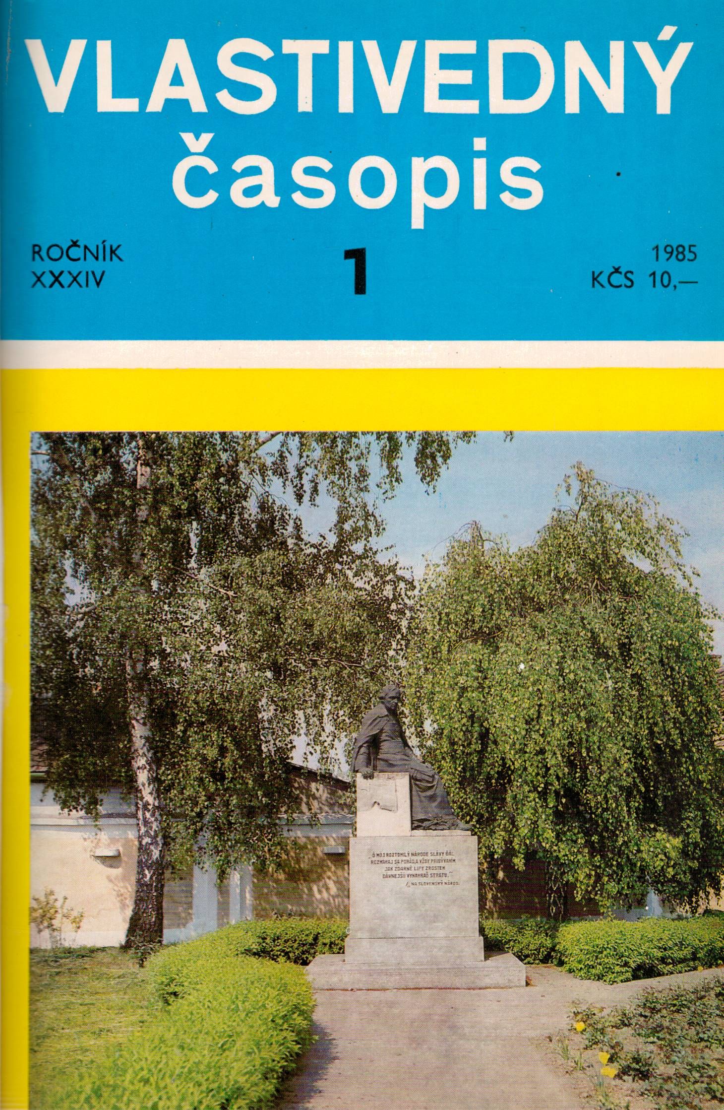 Vlastivedný časopis 1985